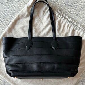 Authentic Khaite Florence Stripe Leather Tote